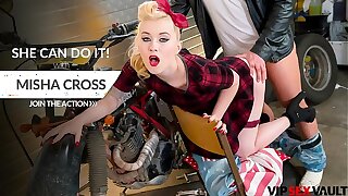 VIP SEX VAULT - Pin Up Lady Misha Cross Heads For A Quickie With Her Biker Boyfriend