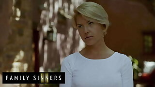 Hot Blonde Cougar (Kit Mercer) Blows Fucks Her Step Son Van Wylde - Family Sinners